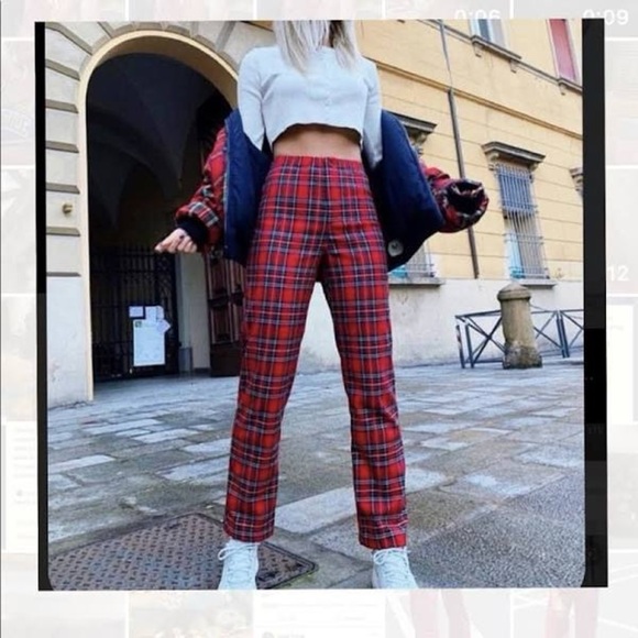 NWOT - John Galt Red Plaid Pants - Size S - Picture 5 of 9
